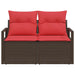 Tuinbank met kussen met opslag 120 x 62 x 69 cm poly rattan