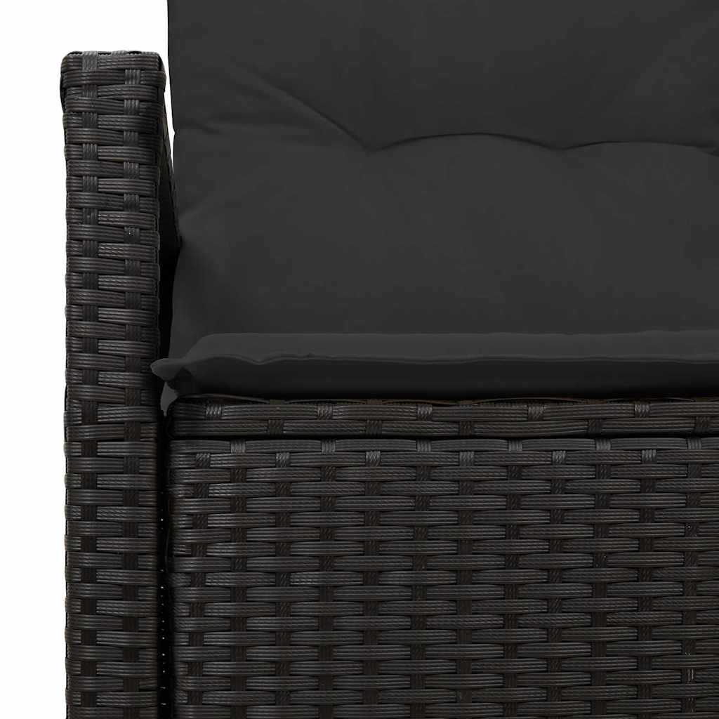 Tuinbank met kussen met opslag 120 x 62 x 69 cm poly rattan