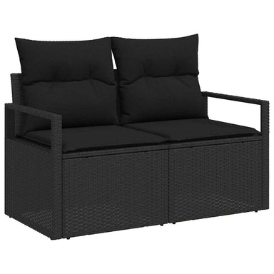 Tuinbank met kussen met opslag 120 x 62 x 69 cm poly rattan