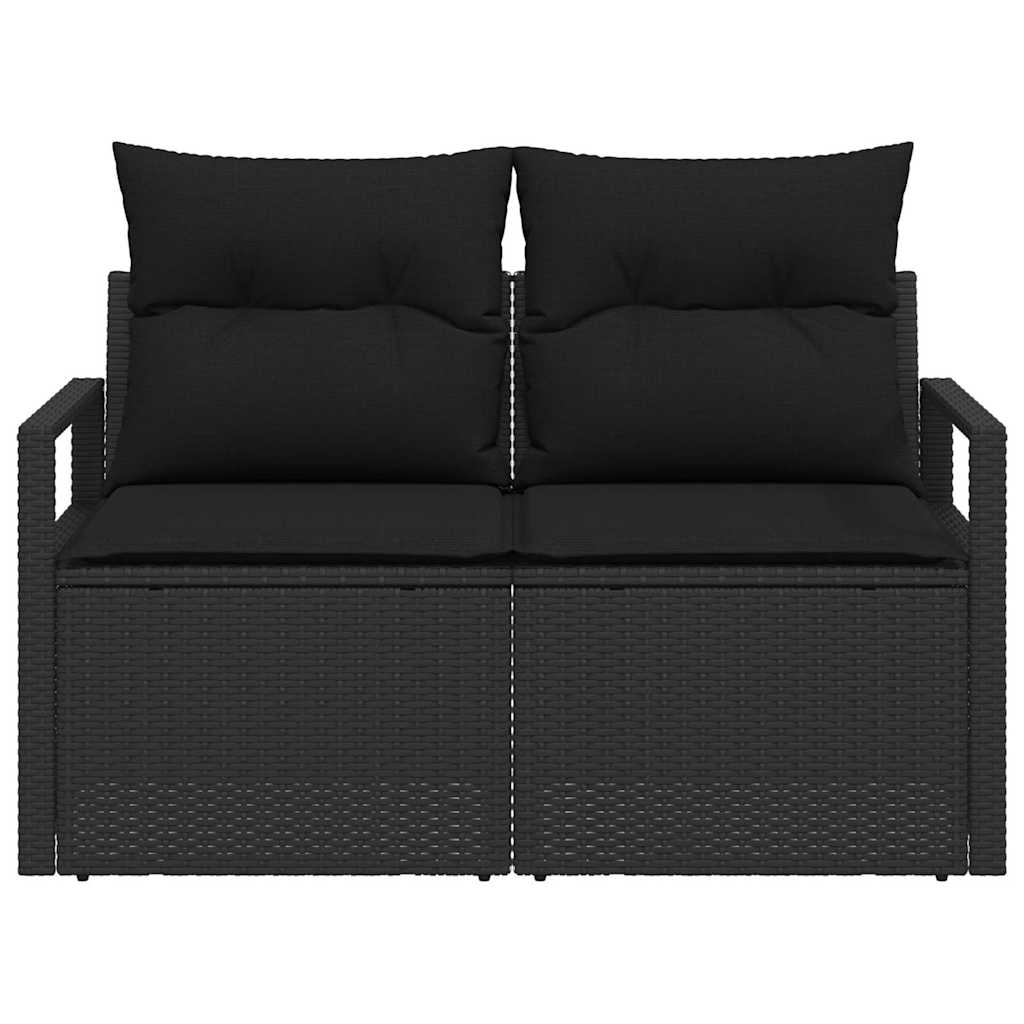 Tuinbank met kussen met opslag 120 x 62 x 69 cm poly rattan