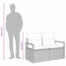 Tuinbank met kussen met opslag 120 x 62 x 69 cm poly rattan
