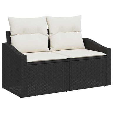 Tuinbank met kussen 123 x 62 x 69 cm poly rattan