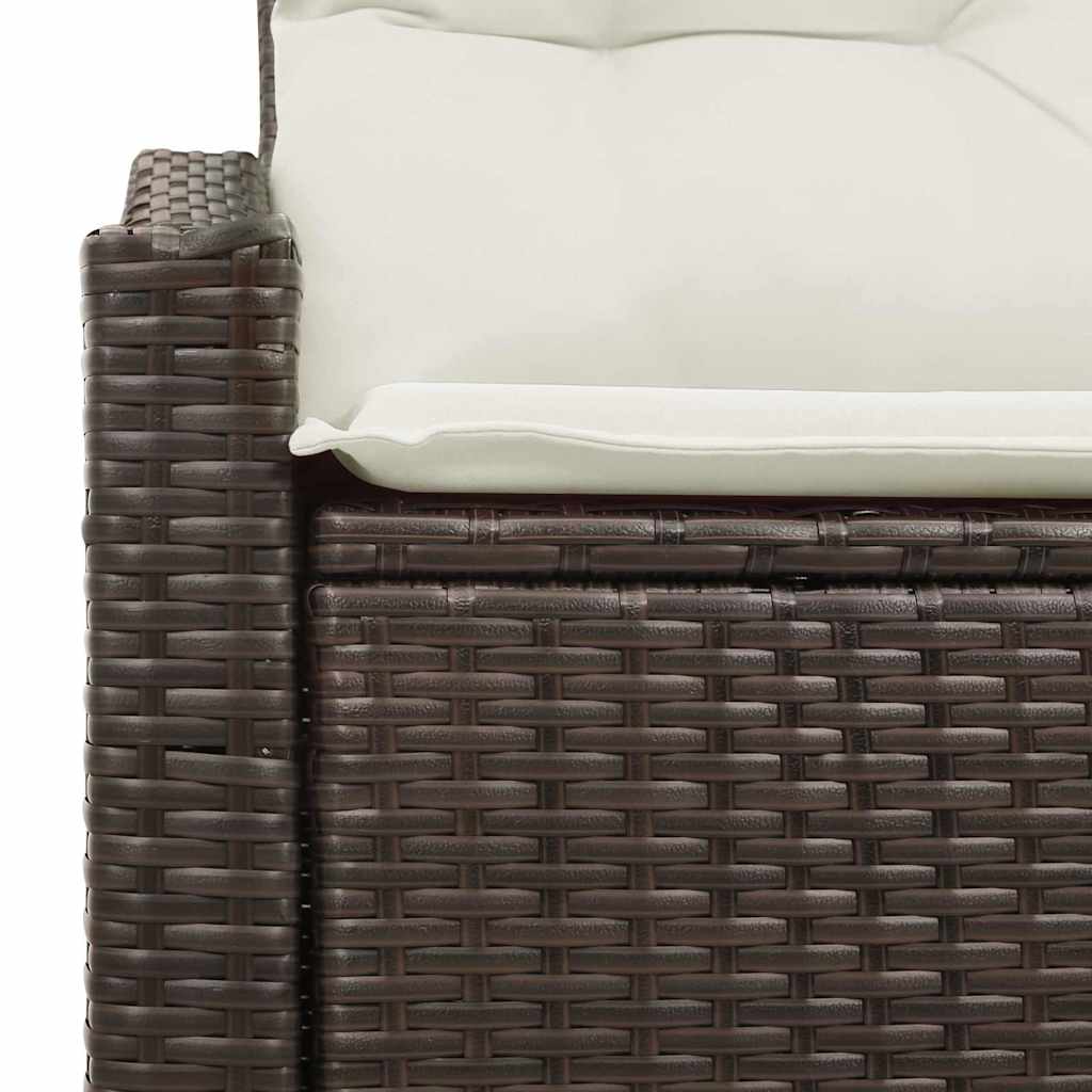 Tuinbank met kussen 123 x 62 x 69 cm poly rattan