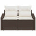 Tuinbank met kussen 123 x 62 x 69 cm poly rattan