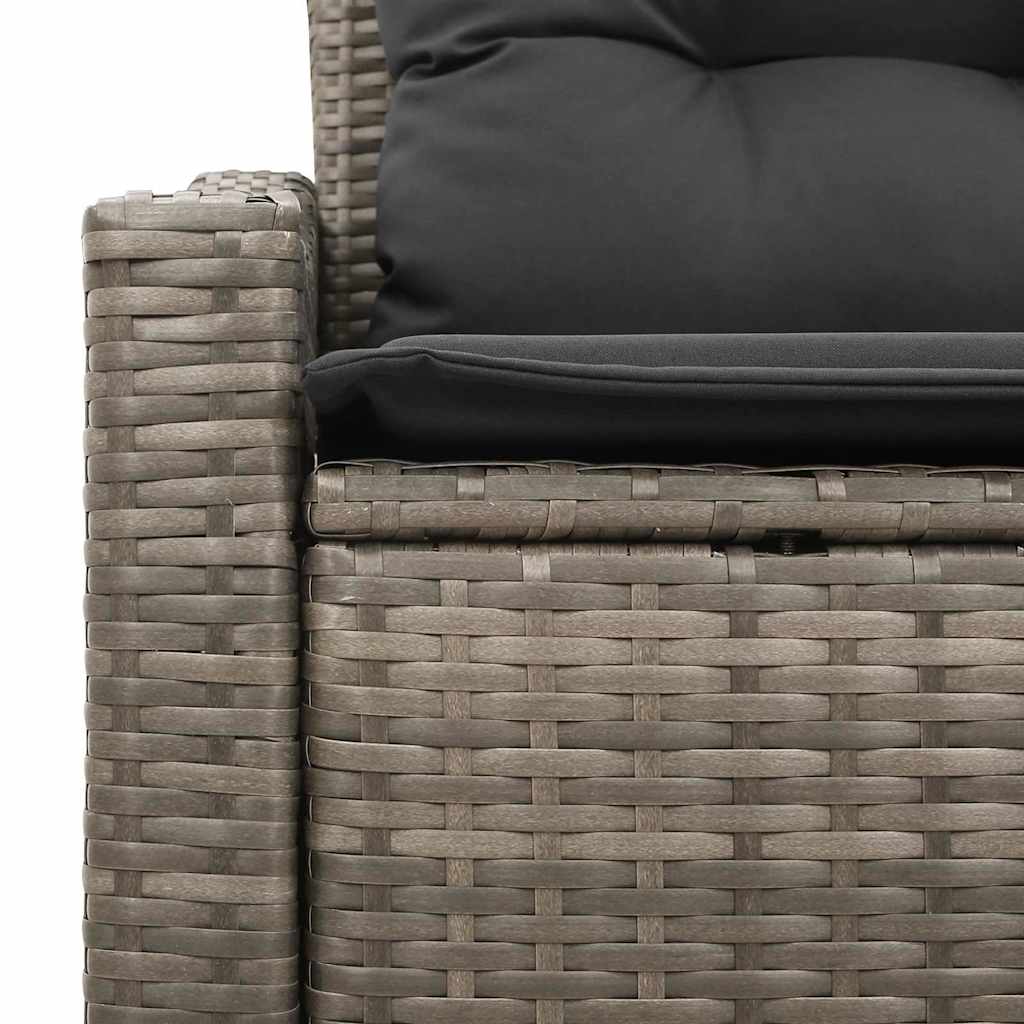 Tuinbank met kussen 123 x 62 x 69 cm poly rattan