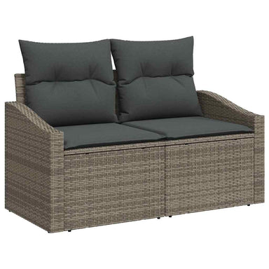 Tuinbank met kussen 123 x 62 x 69 cm poly rattan