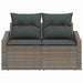 Tuinbank met kussen 123 x 62 x 69 cm poly rattan