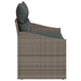 Tuinbank met kussen 123 x 62 x 69 cm poly rattan
