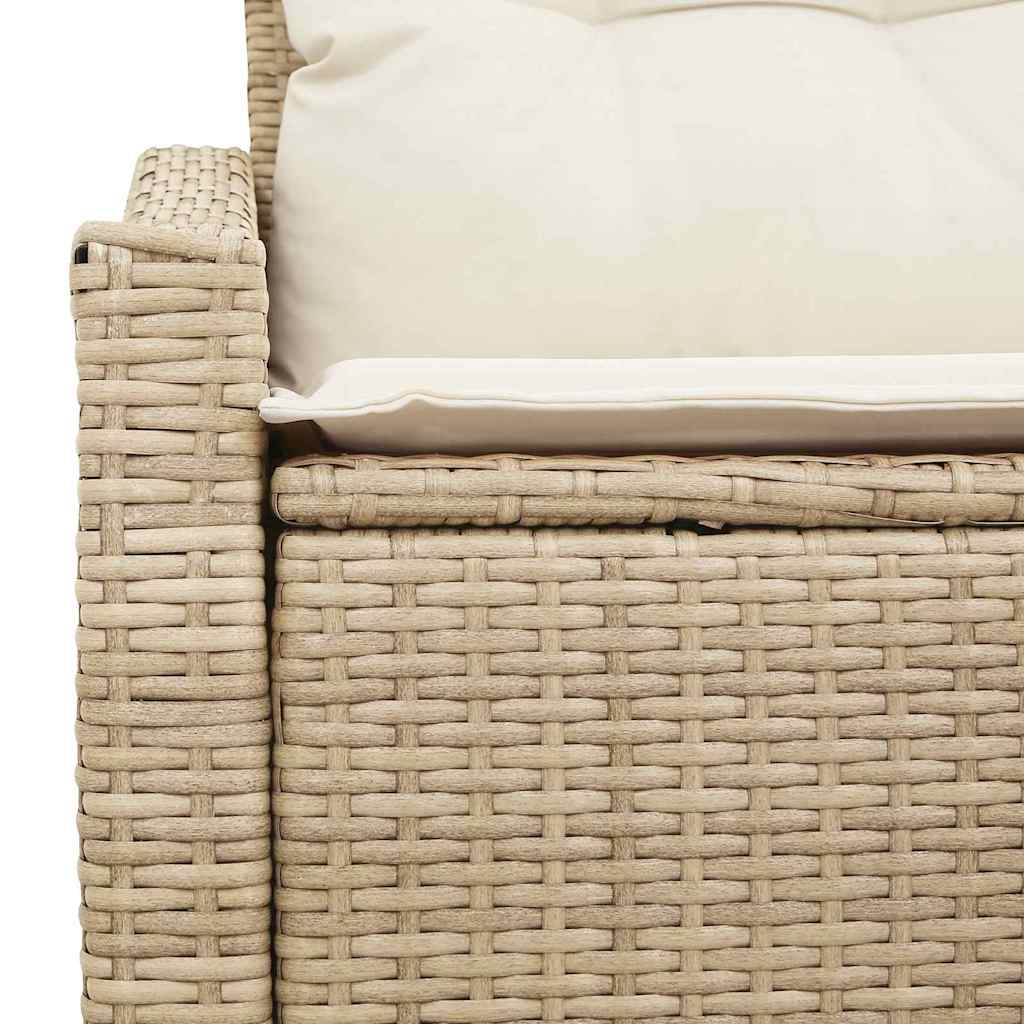 Tuinbank met kussen 123 x 62 x 69 cm poly rattan