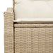 Tuinbank met kussen 123 x 62 x 69 cm poly rattan