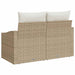 Tuinbank met kussen 123 x 62 x 69 cm poly rattan