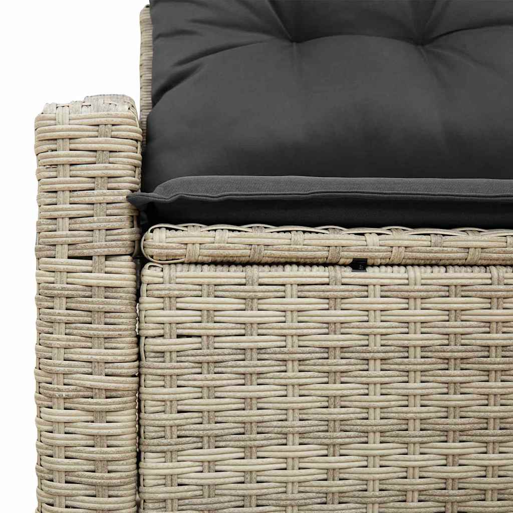 Tuinbank met kussen 123 x 62 x 69 cm poly rattan
