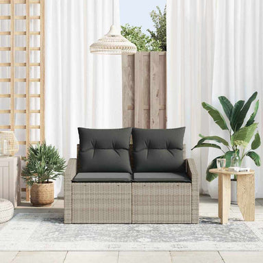Tuinbank met kussen 123 x 62 x 69 cm poly rattan