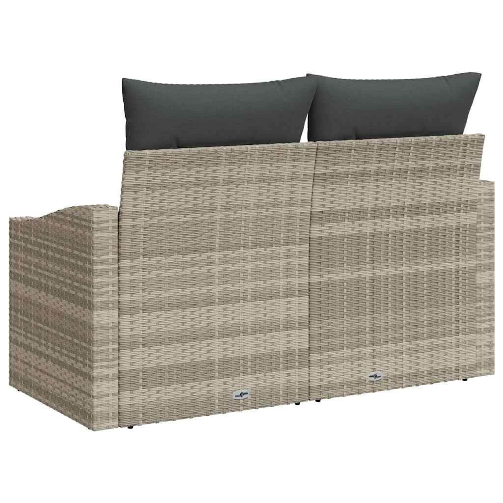 Tuinbank met kussen 123 x 62 x 69 cm poly rattan