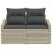 Tuinbank met kussen 123 x 62 x 69 cm poly rattan