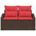 Tuinbank Bruin 123 x 62 x 69cm poly rattan