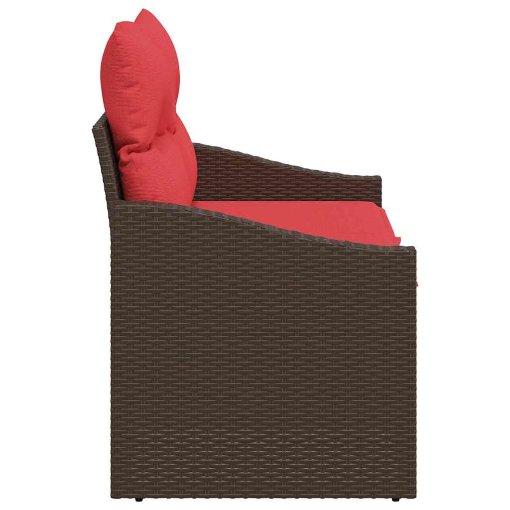 Tuinbank Bruin 123 x 62 x 69cm poly rattan