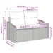 Tuinbank Bruin 123 x 62 x 69cm poly rattan