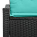 Tuinbank Grijs 123 x 62 x 69cm poly rattan