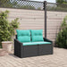 Tuinbank Grijs 123 x 62 x 69cm poly rattan