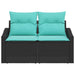 Tuinbank Grijs 123 x 62 x 69cm poly rattan