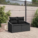 Tuinbank met kussen 123 x 62 x 69 cm poly rattan