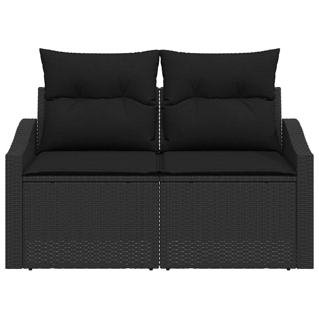Tuinbank met kussen 123 x 62 x 69 cm poly rattan