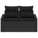 Tuinbank met kussen 123 x 62 x 69 cm poly rattan