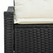 Tuinbank met kussen met opslag 123 x 62 x 69 cm poly rattan