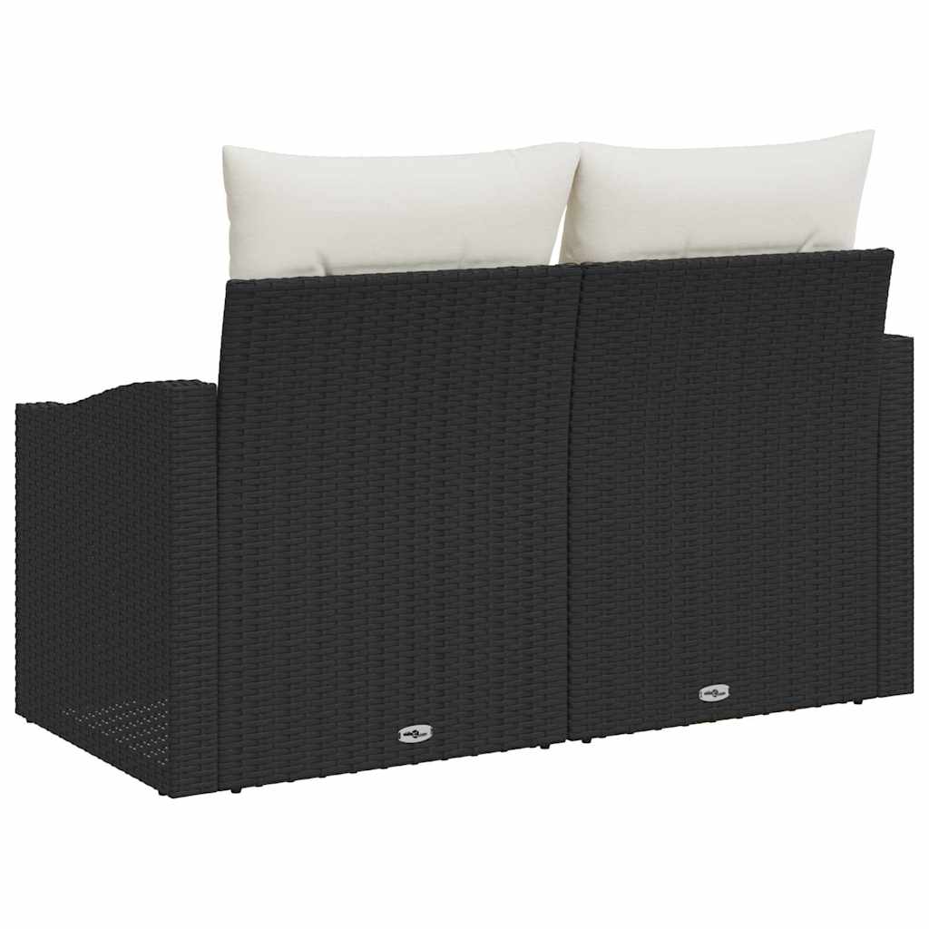 Tuinbank met kussen met opslag 123 x 62 x 69 cm poly rattan