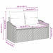 Tuinbank met kussen met opslag 123 x 62 x 69 cm poly rattan