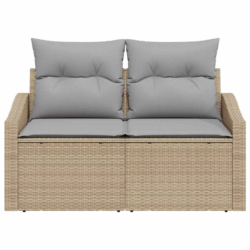 Tuinbank met kussen met opslag 123 x 62 x 69 cm poly rattan