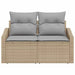 Tuinbank met kussen met opslag 123 x 62 x 69 cm poly rattan
