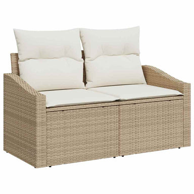 Tuinbank met kussen met opslag 123 x 62 x 69 cm poly rattan