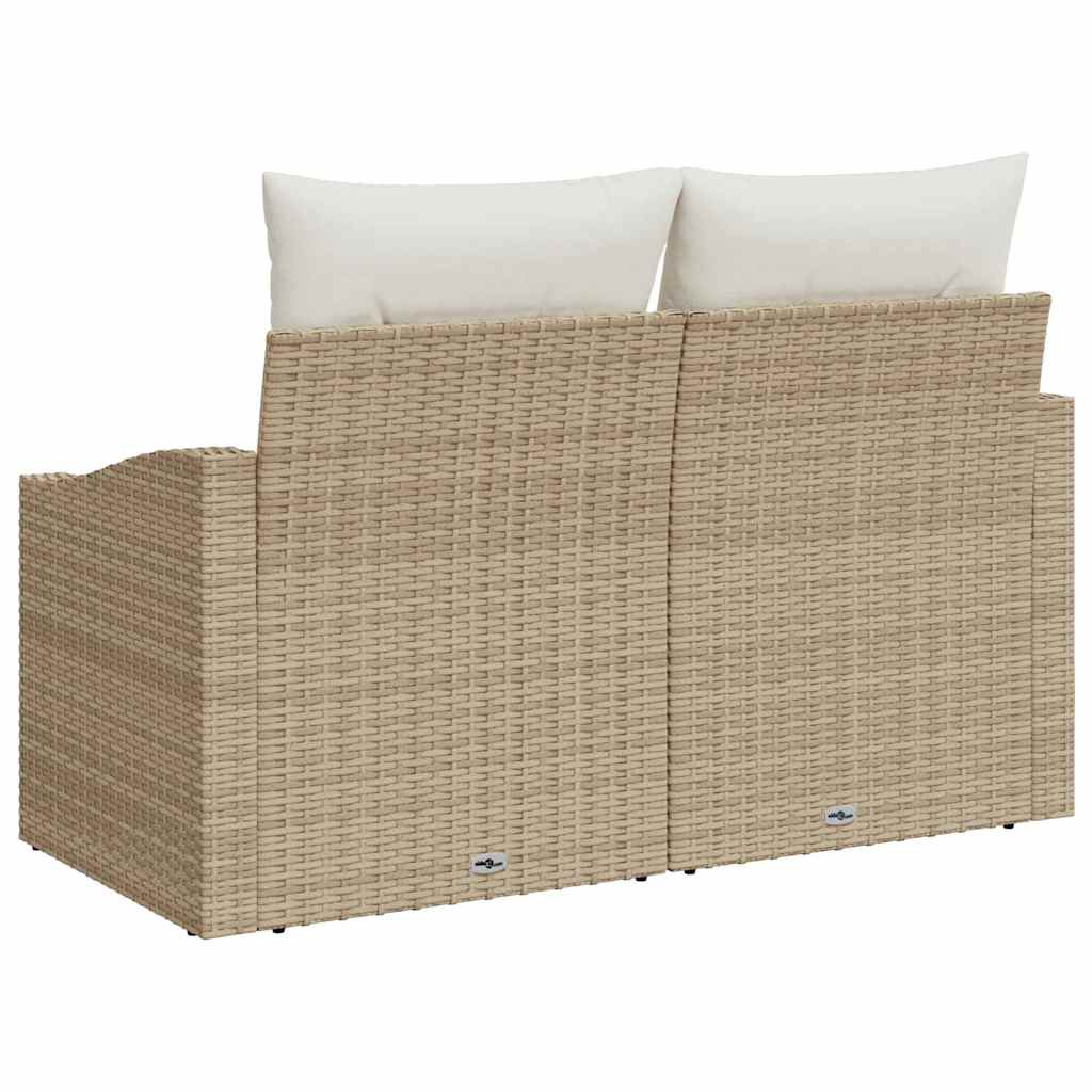 Tuinbank met kussen met opslag 123 x 62 x 69 cm poly rattan