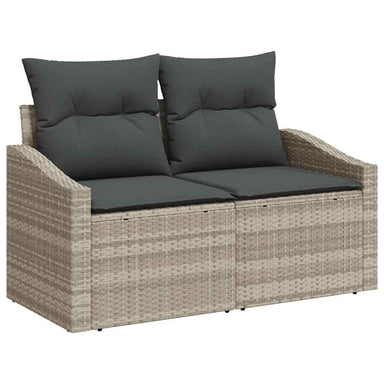 Tuinbank met kussen met opslag 123 x 62 x 69 cm poly rattan