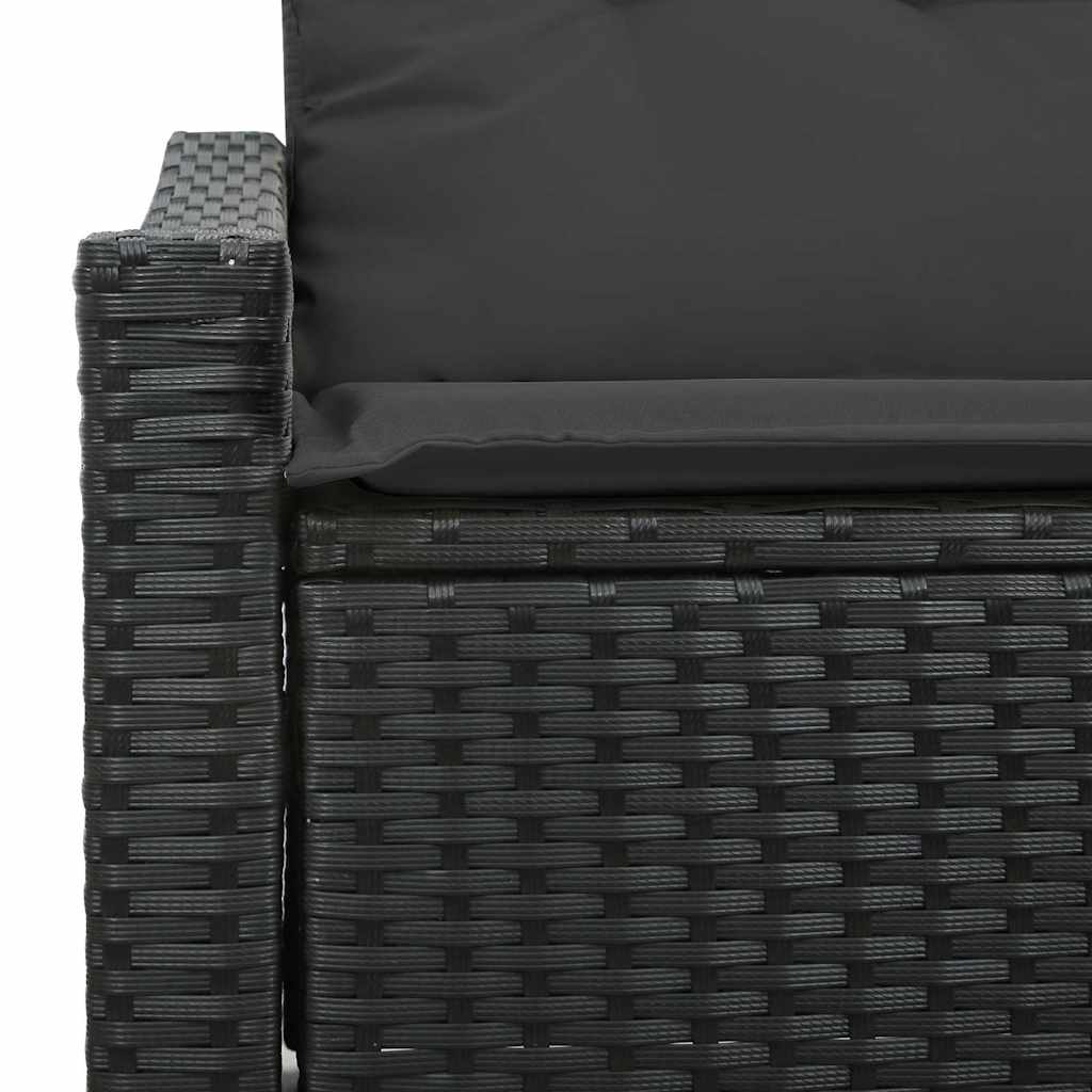 Tuinbank met kussen met opslag 123 x 62 x 69 cm poly rattan