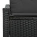 Tuinbank met kussen met opslag 123 x 62 x 69 cm poly rattan