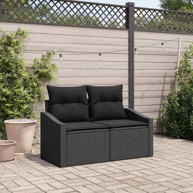 Tuinbank met kussen met opslag 123 x 62 x 69 cm poly rattan