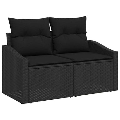 Tuinbank met kussen met opslag 123 x 62 x 69 cm poly rattan