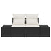 Tuinbank met kussen Zwart 184 x 62 x 69 cm poly rattan