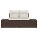 Tuinbank met kussen Bruin 184 x 62 x 69 cm poly rattan