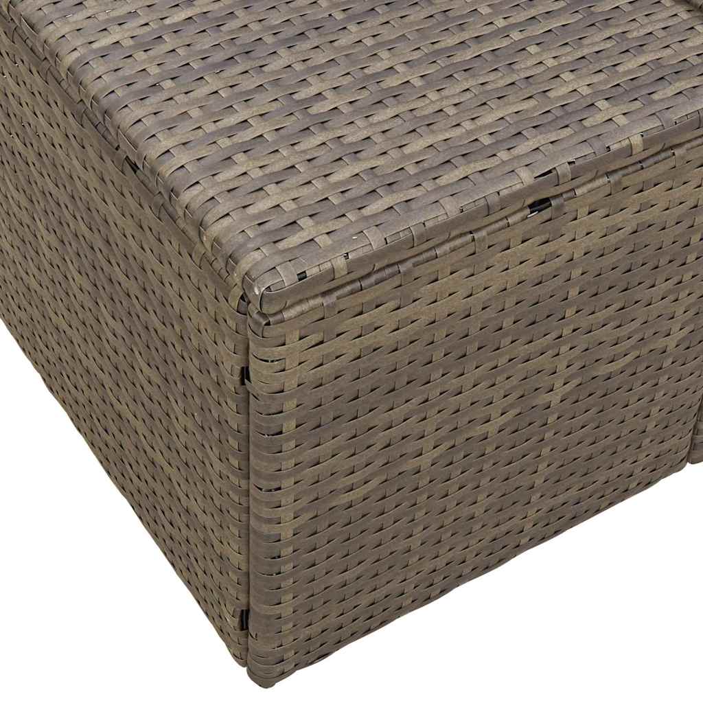 Tuinbank met kussen Grijs 184 x 62 x 69 cm poly rattan