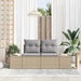 Tuinbank met kussen Beige 184 x 62 x 69 cm poly rattan