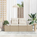 Tuinbank met kussen Beige 184 x 62 x 69 cm poly rattan