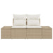 Tuinbank met kussen Beige 184 x 62 x 69 cm poly rattan