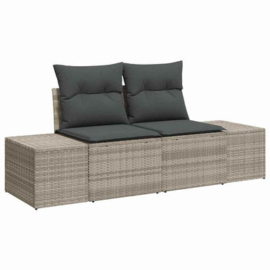 Tuinbank met kussen Grijs 184 x 62 x 69 cm poly rattan