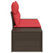 Tuinbank met kussen 184 x 62 x 69 cm poly rattan