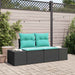 Tuinbank met kussen 184 x 62 x 69 cm poly rattan