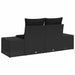 Tuinbank met kussen Zwart 184 x 62 x 69 cm poly rattan